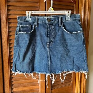 Current/Elliott cutoff denim mini skirt